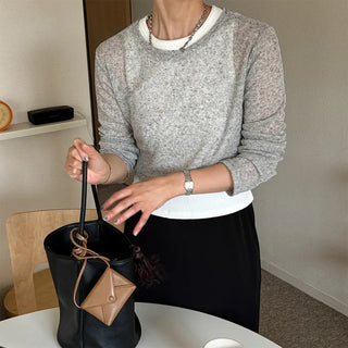 Round neck summer knit