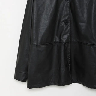 Single leather half jacket