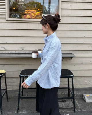 Striped pendant shirt