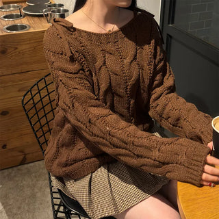 Shoulder ribbon knit