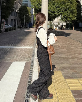 (ORIGINAL) Heart Neck Feather Jumpsuit