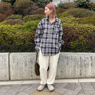 Oversized check shirt