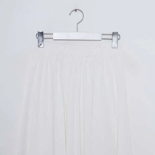 Flared elastic waist long skirt