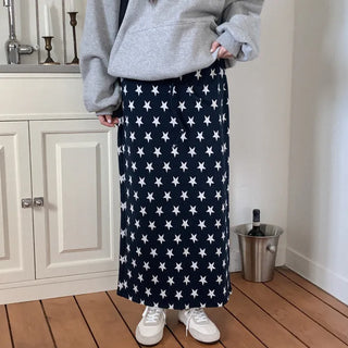(2 colors) Star Long Skirt