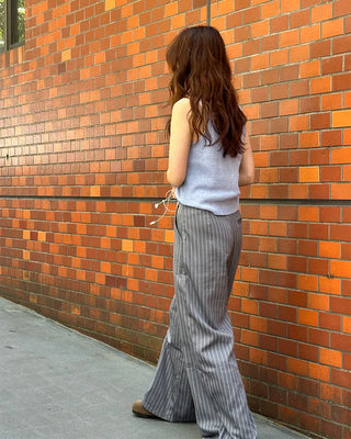 Two-tone pinstripe slacks