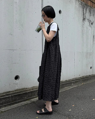 Embossed long dress