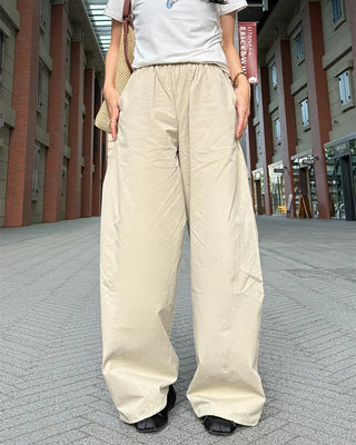 Balloon waist elastic pants