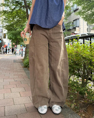 Wide-leg collar pants
