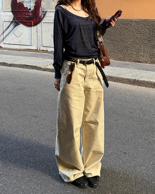 Wide cotton pants