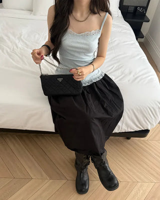 Lace-trimmed camisole