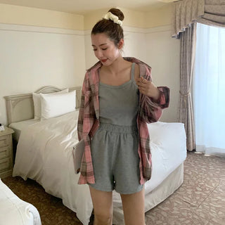 Pink checkered shirt
