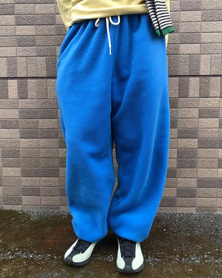 Waist string fleece pants