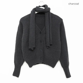 Tie-set cardigan