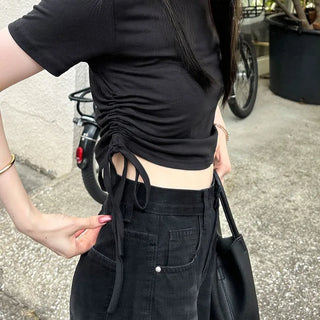 Waist Shirring T-shirt