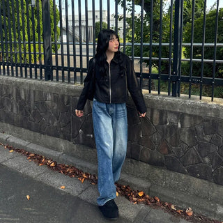 Simple velour short jacket
