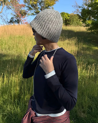 Rib knit beanie