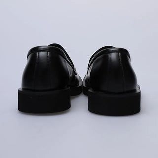 Square black loafers