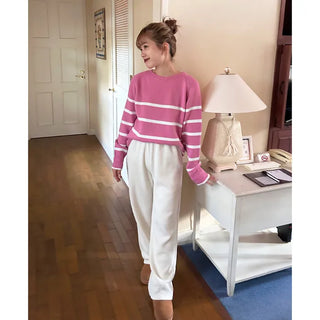 Elastic waist knit pants
