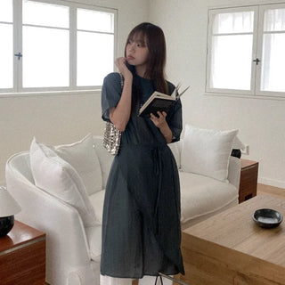 Tencel Wrap Long Dress