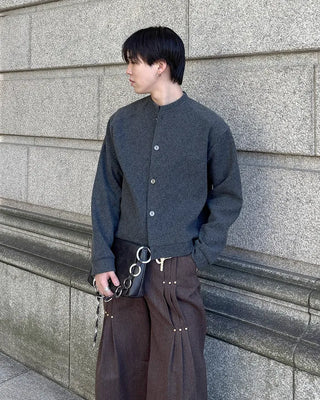 Wool blouson jacket