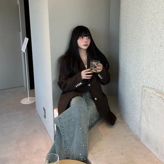 Stitch wool jacket