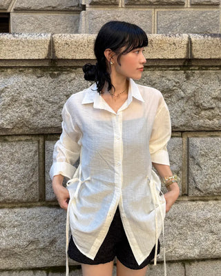Tie Ribbon Oversized Shirt