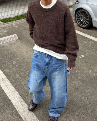 Double knee carpenter denim pants