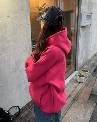 Loose-fit colored hoodie