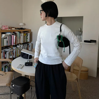 Basic Crop Long T-Shirt
