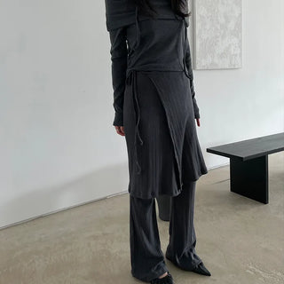 wave wrap skirt pants (3c)
