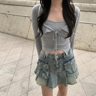 Ribbon Strap Bolero T-Shirt