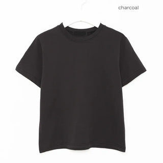 Basic semi-cropped color T-shirt