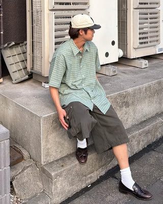 Checkbox Silhouette Half Shirt