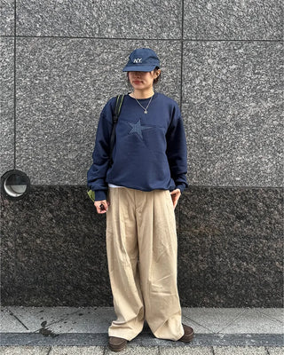 (Unisex) Pintuck Wide Pants