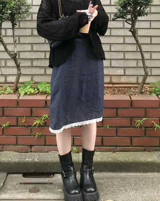 Layered midi skirt