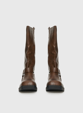 Wrecked Western Boots Brown