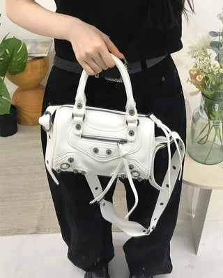 Eyelet Shoulder Mini Boston Bag