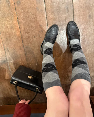 Argyle knee socks