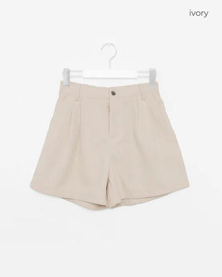 Corduroy banded shorts