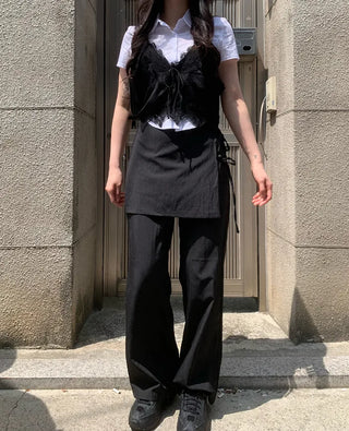 Wrap skirt pants