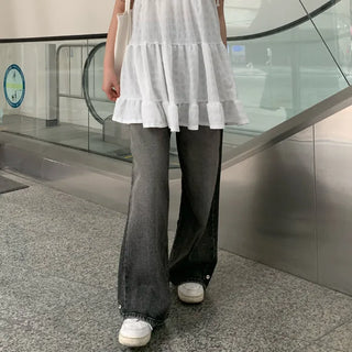 Snap Button Wide Pants