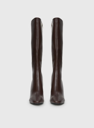 Sawyer Knee High Boots Brown