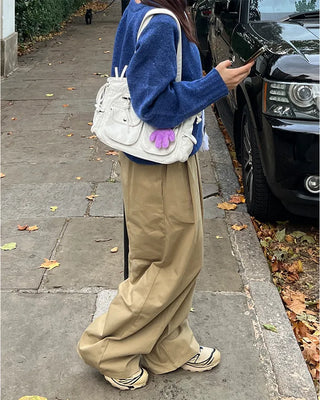 Wide cotton pants
