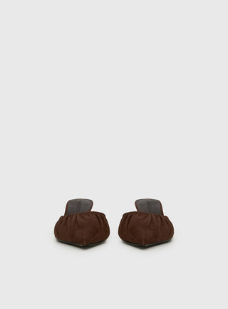 Admiration Pointed Toe Faux Suede Heels Brown