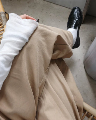 Side panel cotton pants