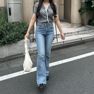 Flared Fit Denim Pants