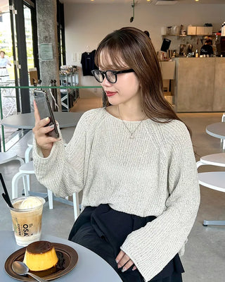 See-through oversized knit