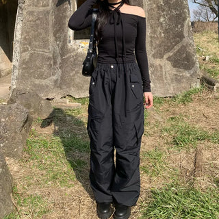 Pocket nylon cargo pants