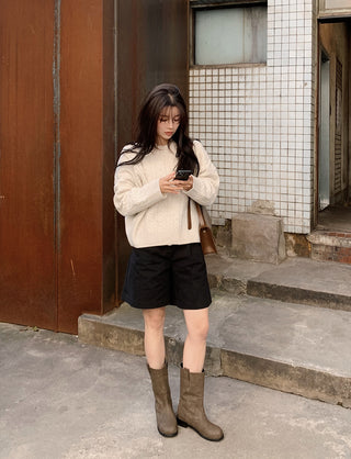 Winter Peach Fleece-Lined Half Pants - 3 Sizes