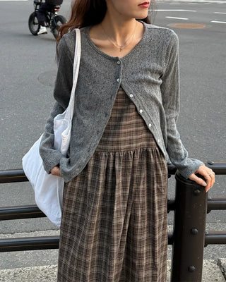 Crew neck cardigan